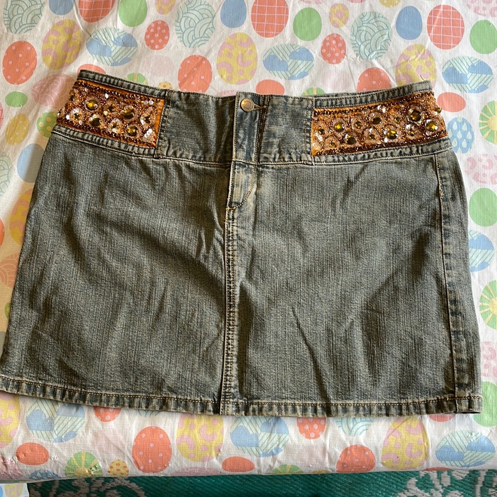 Express embellished mini skirt